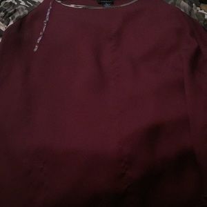 maroon blouse
